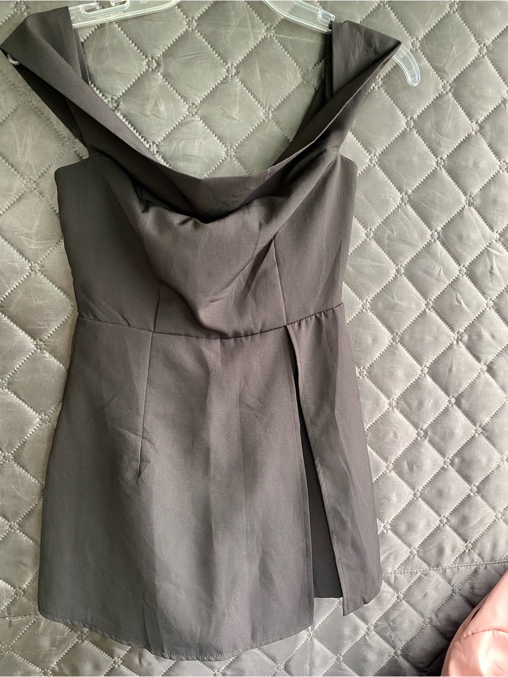 Women's Black Cowl Neck Mini Dress/romper